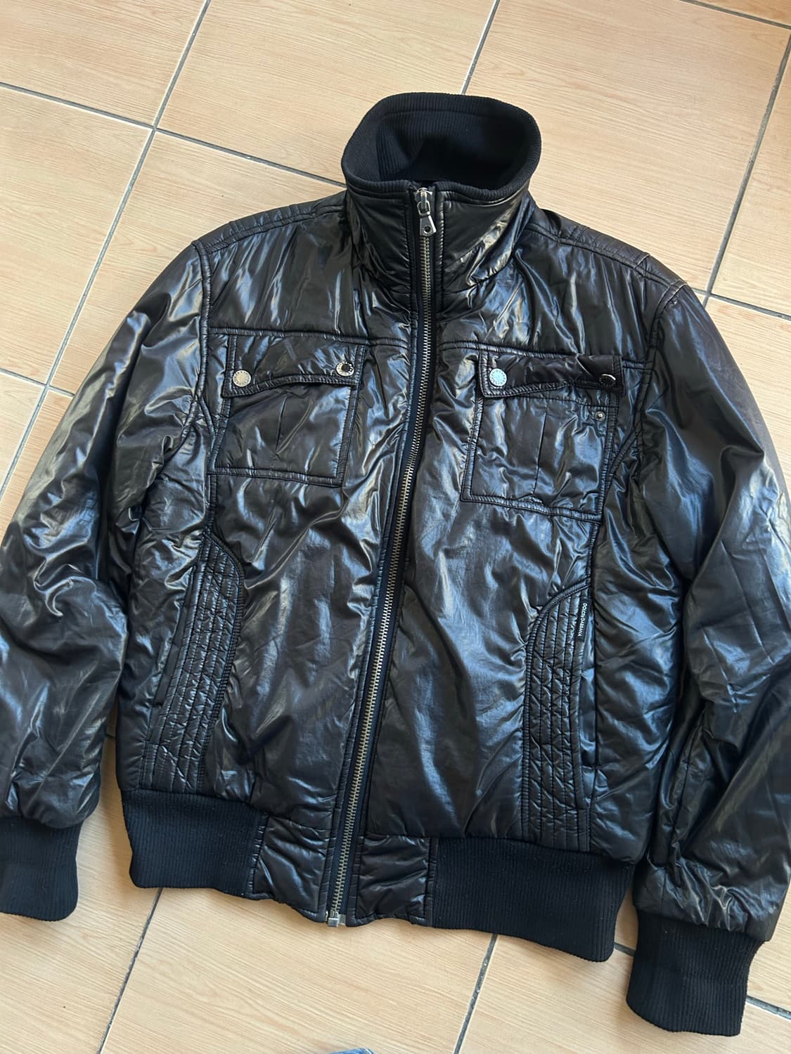 Dolce&gabbana Glossy high neck zipup  상품이미지3