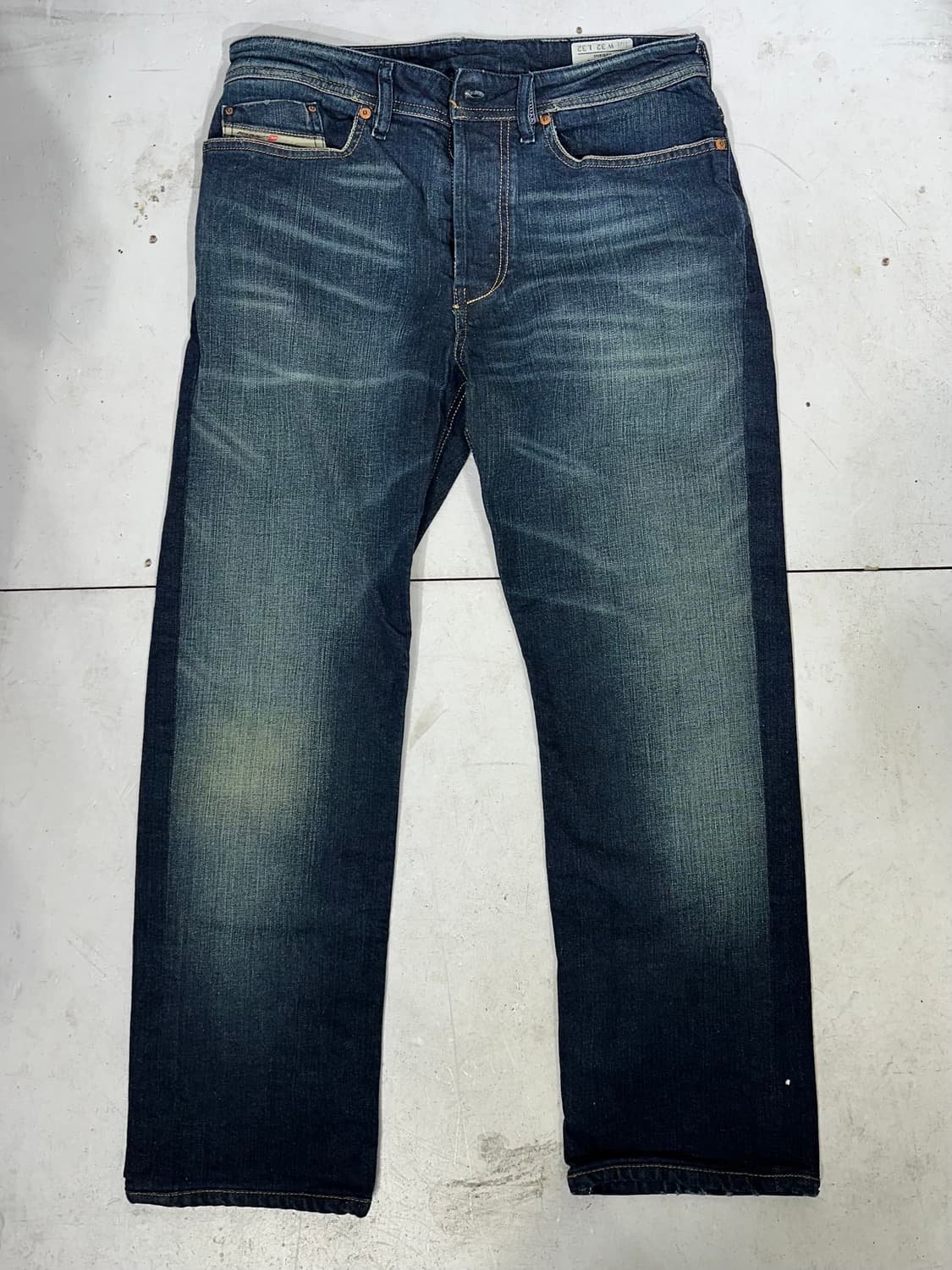 디젤 진청 와이드 워싱 데님 팬츠 청바지  상품이미지4