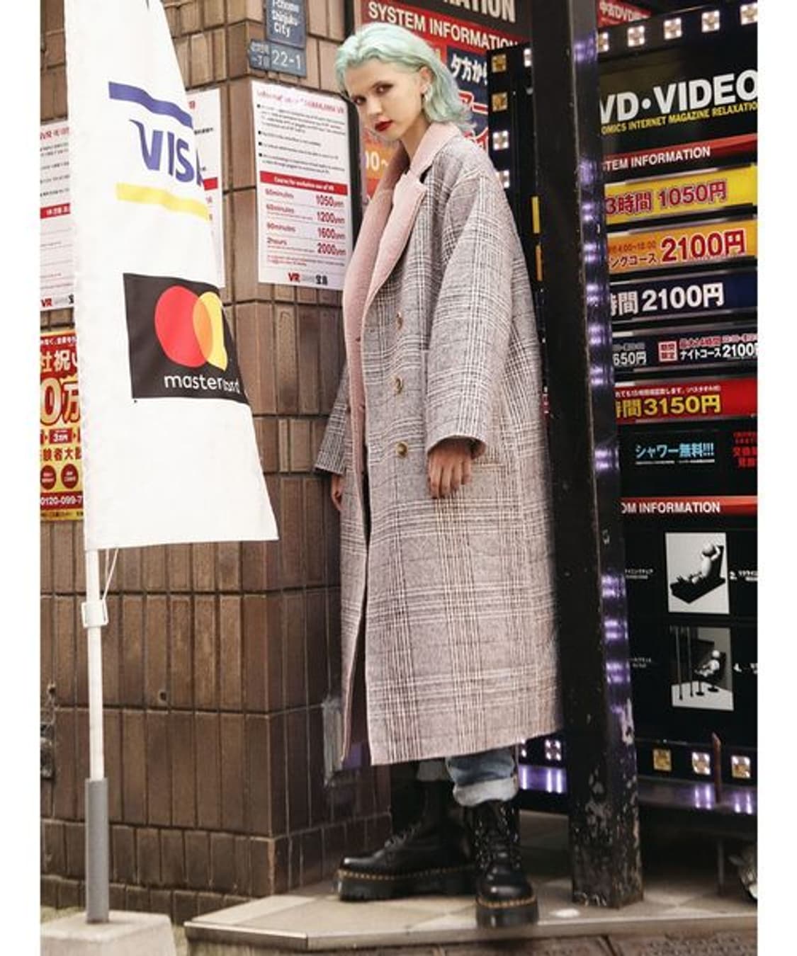 jouetie 보아 체크 롱코트 상품이미지3