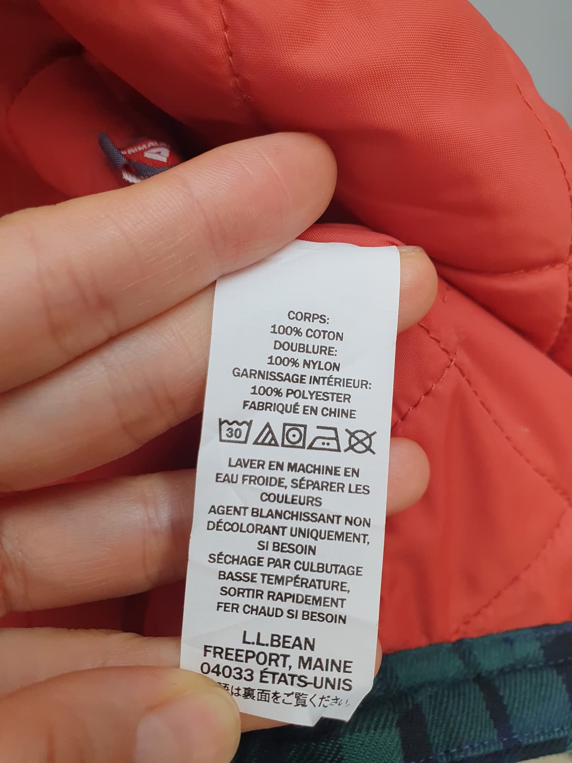 L.L.BEAN 엘엘빈 누빔 체크 셔츠 S 상품이미지8
