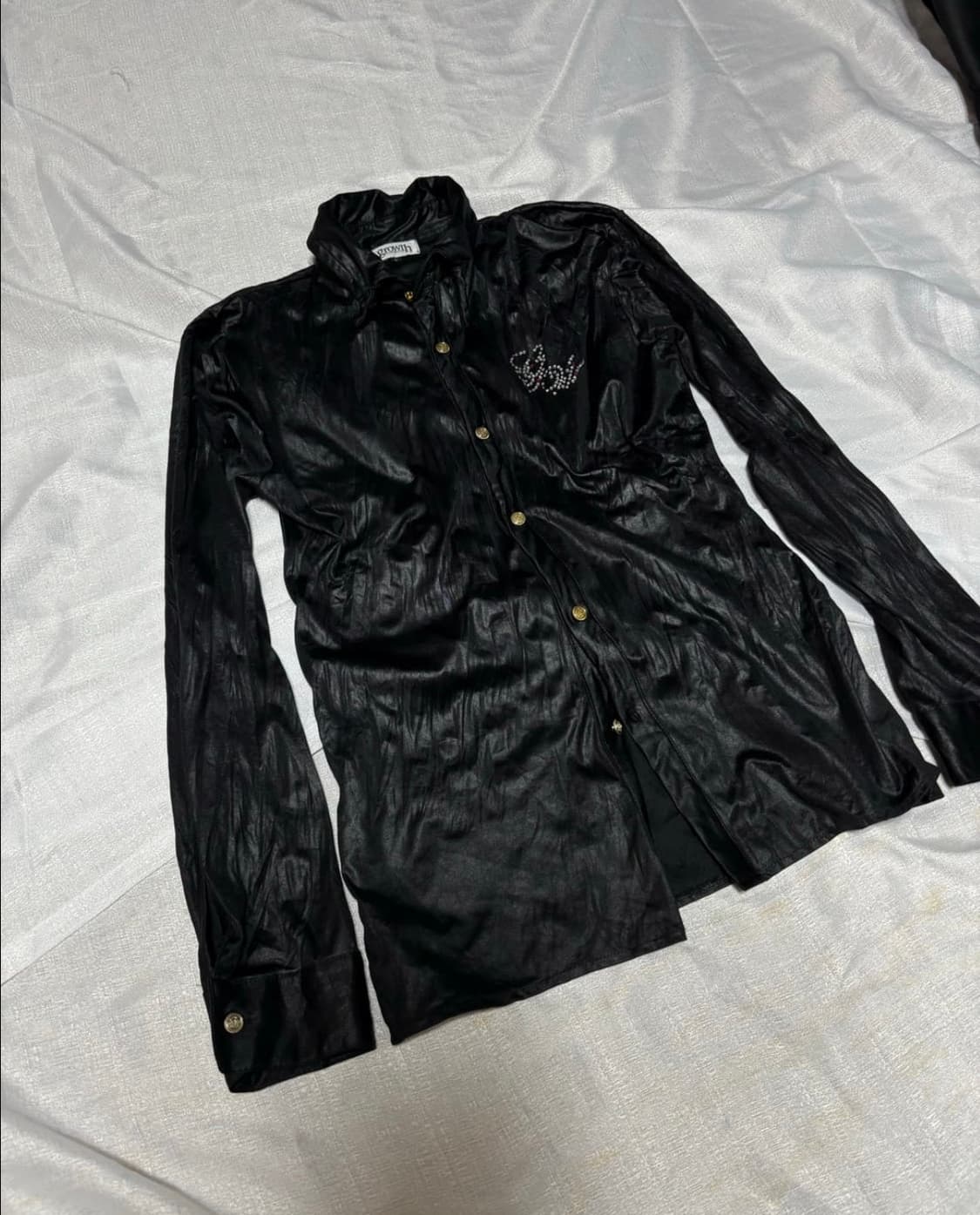 In The Attic 00's Y2K Cubic Black Shirts 상품이미지2