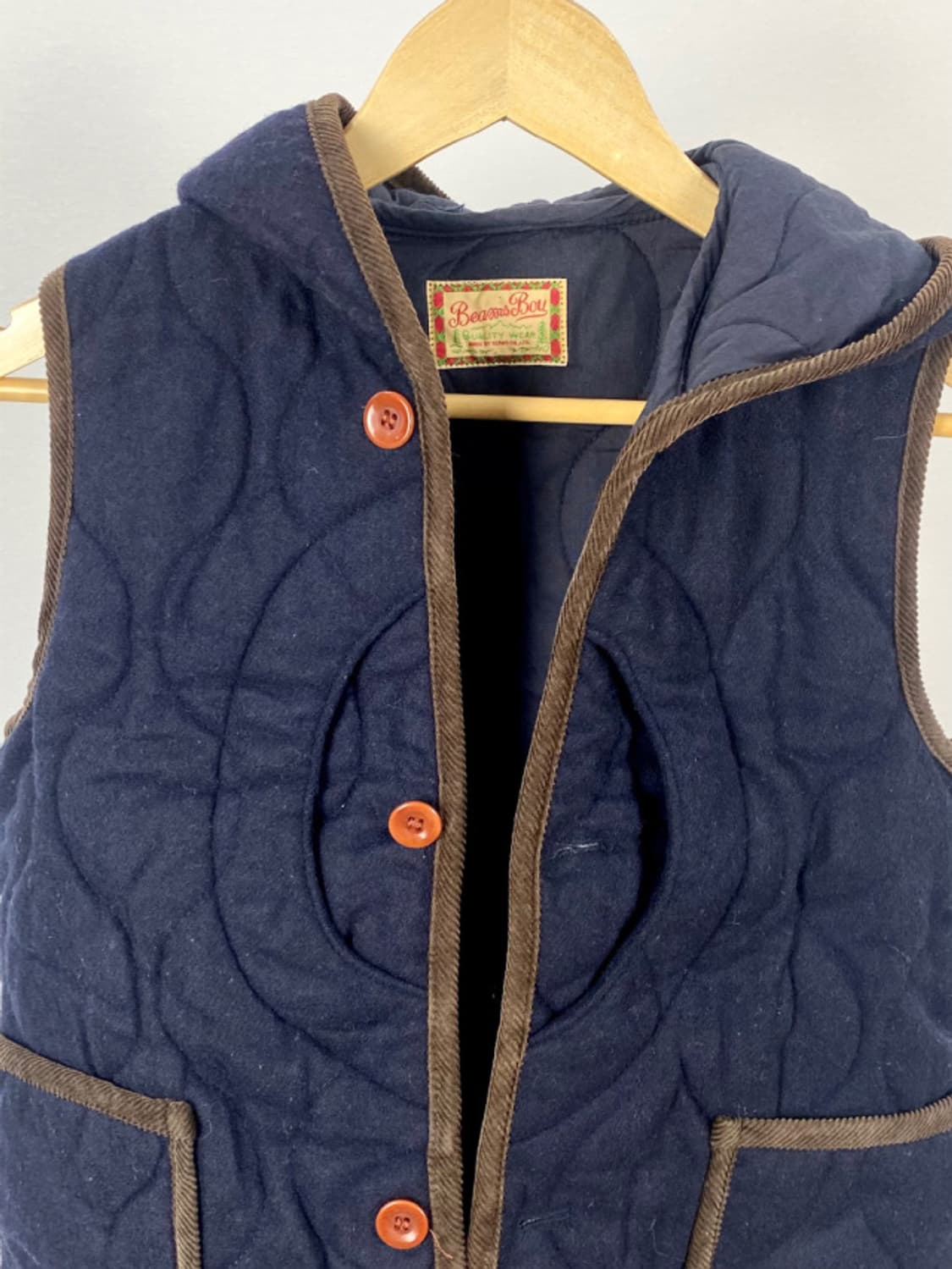 빔즈 보이 퀼팅 후드 베스트 상품이미지5