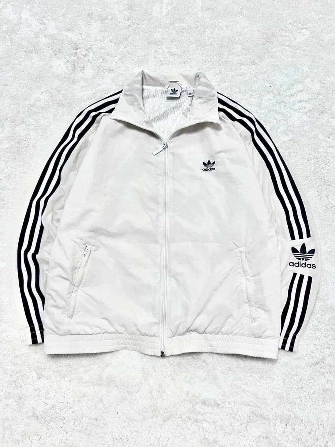 아디다스 화이트 삼선 나일론자켓 상품이미지5