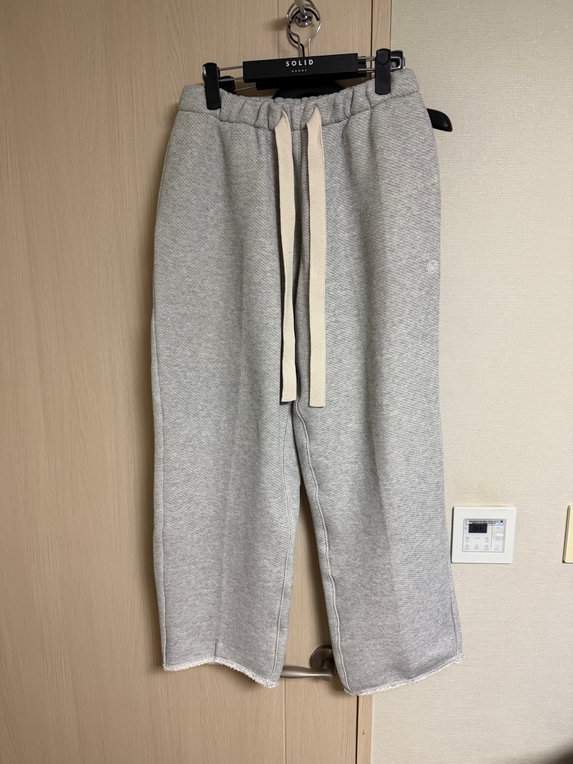 렉토 코튼 저지 와이드 스웻 팬츠 그레이 M 상품이미지2