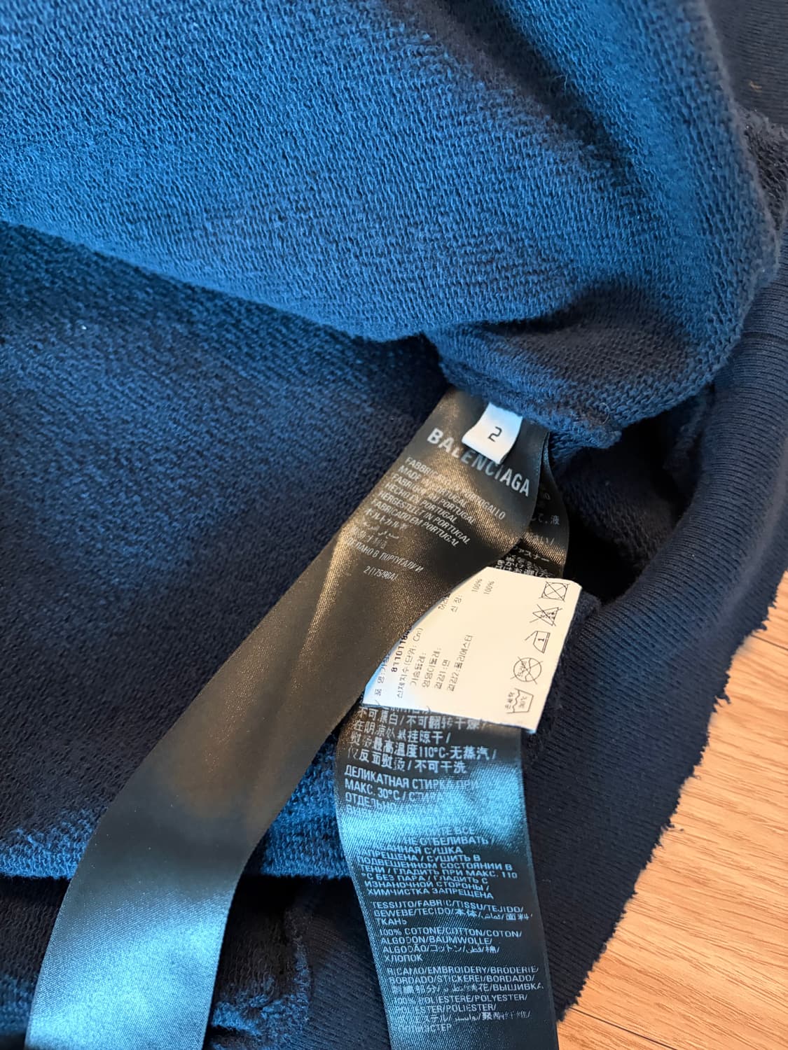 [2] 발렌시아가 더티 폴로 후드집업 네이비 상품이미지3