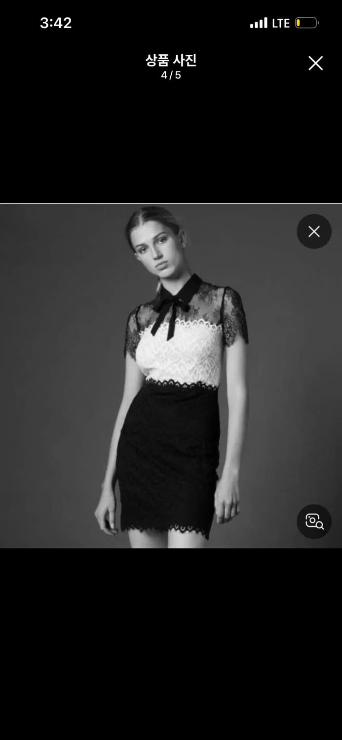 SANDRO SANDRO 산드로 로젠 레이스 투톤 드레스 웨딩스냅 2부  상품이미지5