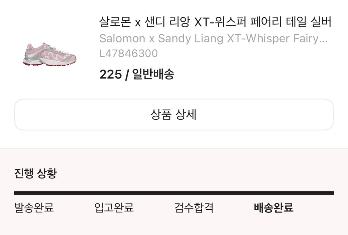 살로몬 x 샌디 리앙 XT-위스퍼 페어리 테일 실버 상품이미지2