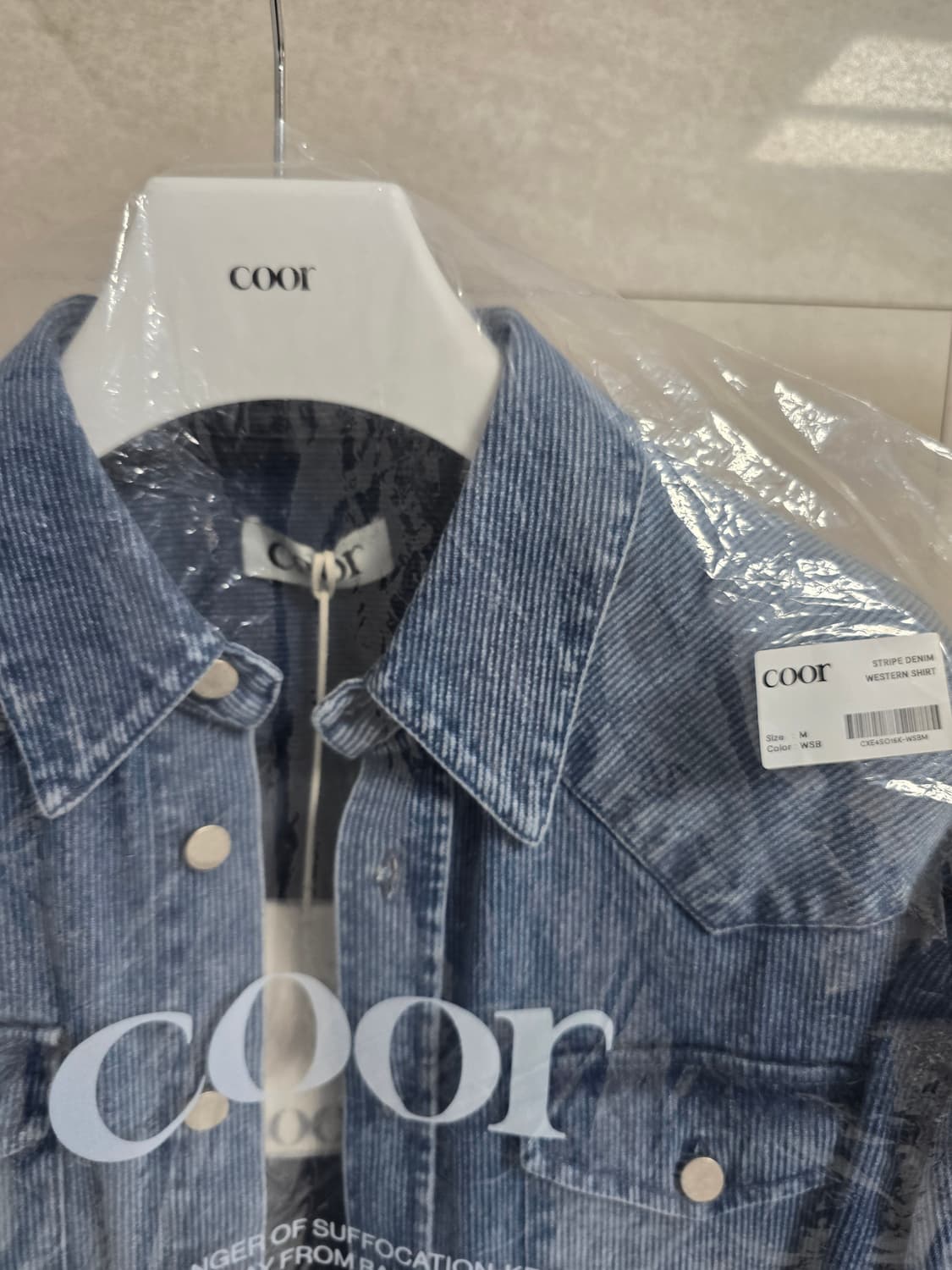 쿠어 웨스턴 데님 셔츠 M 상품이미지2