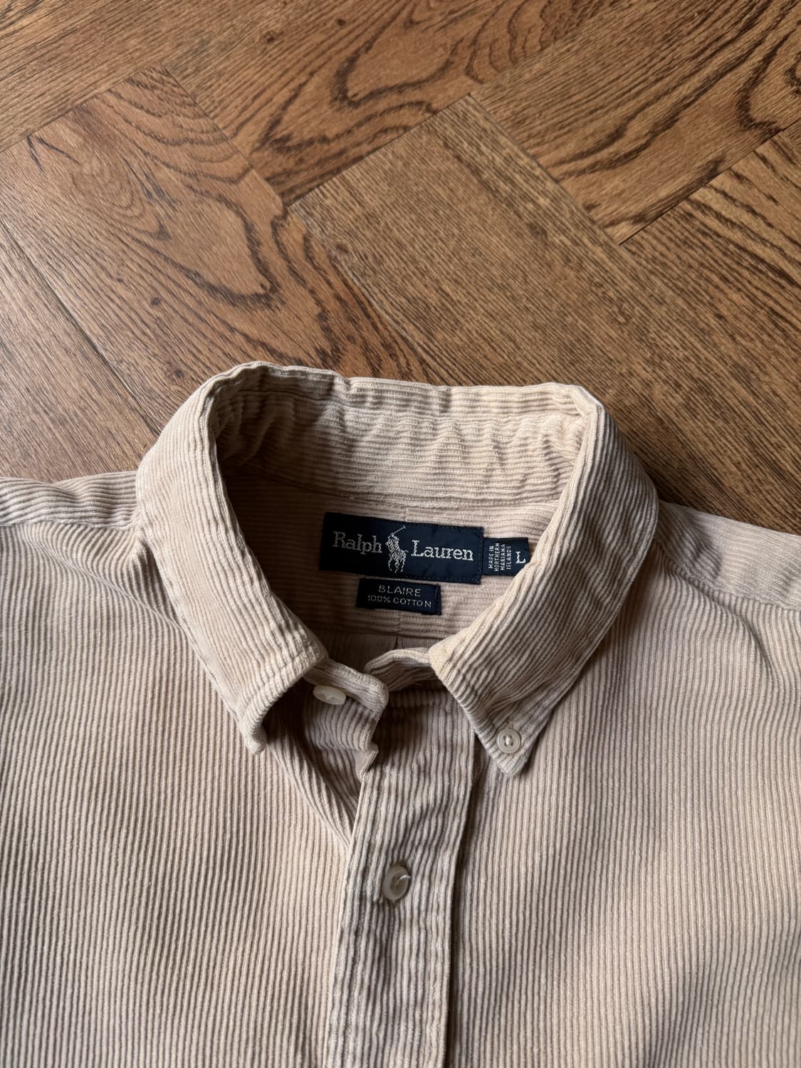 [L]폴로 랄프로렌 BLAIRE 베이지 코듀로이 셔츠 상품이미지2