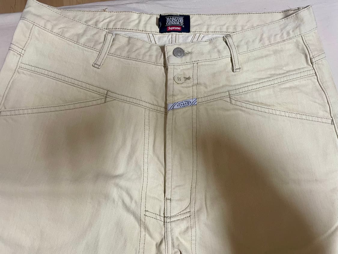 슈프림 x 마리떼 프랑소와 저버 X-심 배기 진 페일 옐로우 상품이미지5