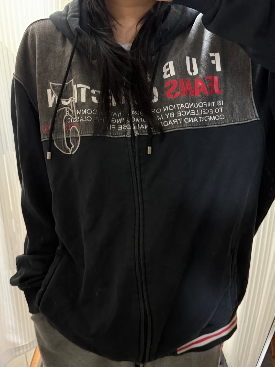 후부 올드스쿨 네이비 후드집업 2xl 상품이미지1