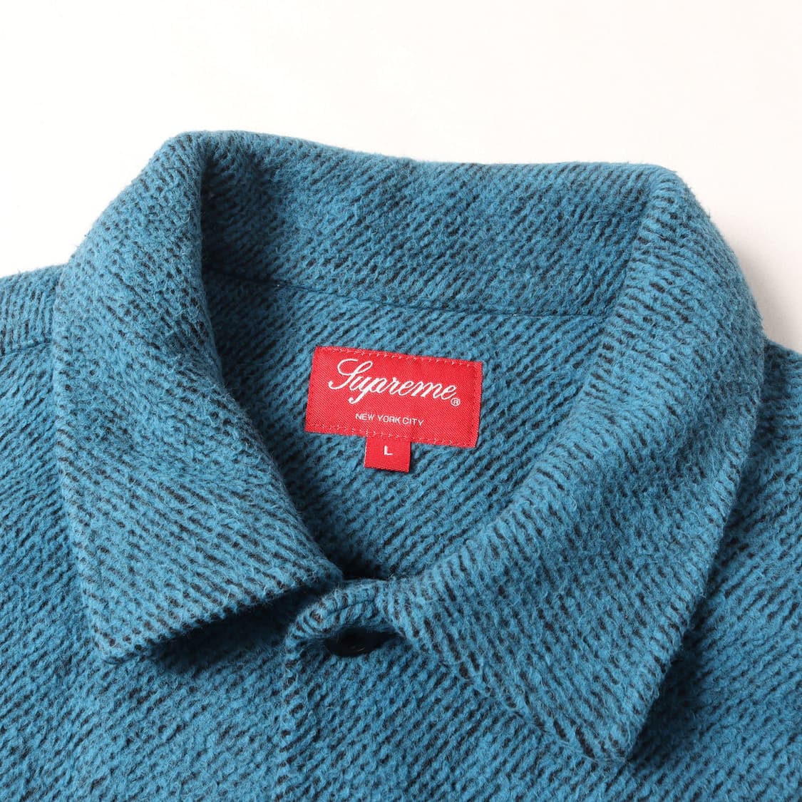 Supreme 슈프림 브러쉬드 플란넬 트윌 셔츠 블루 - 22FW 상품이미지4