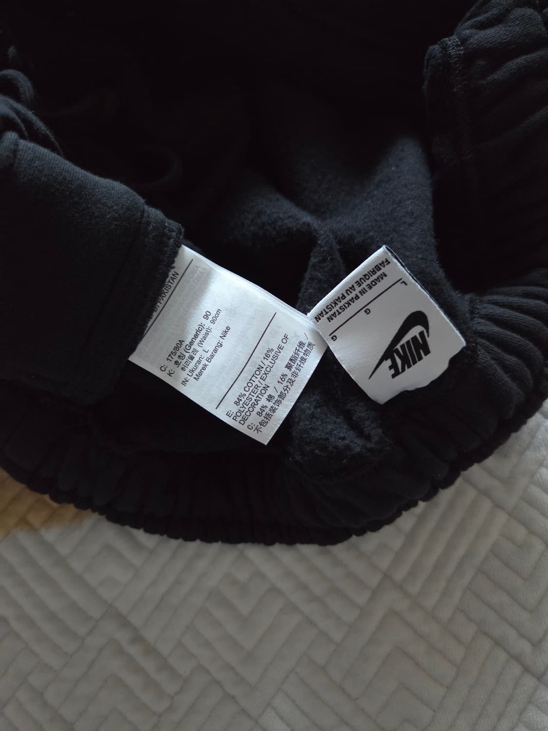 [L] 나이키 x 스투시 워시드 플리스 팬츠 블랙 상품이미지3