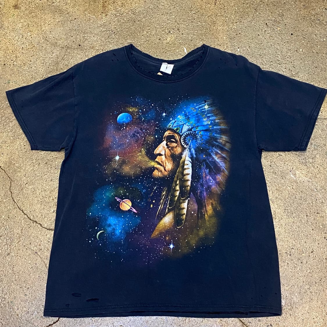 미국 빈티지 스페이스 인디언 포인트 반팔티 락티셔츠 상품이미지2