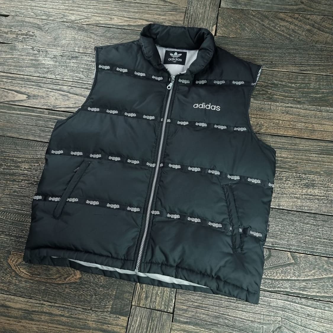 [아디다스] 90'S 올드스쿨 빈티지 패딩 베스트 조끼 블랙 M18489 상품이미지1