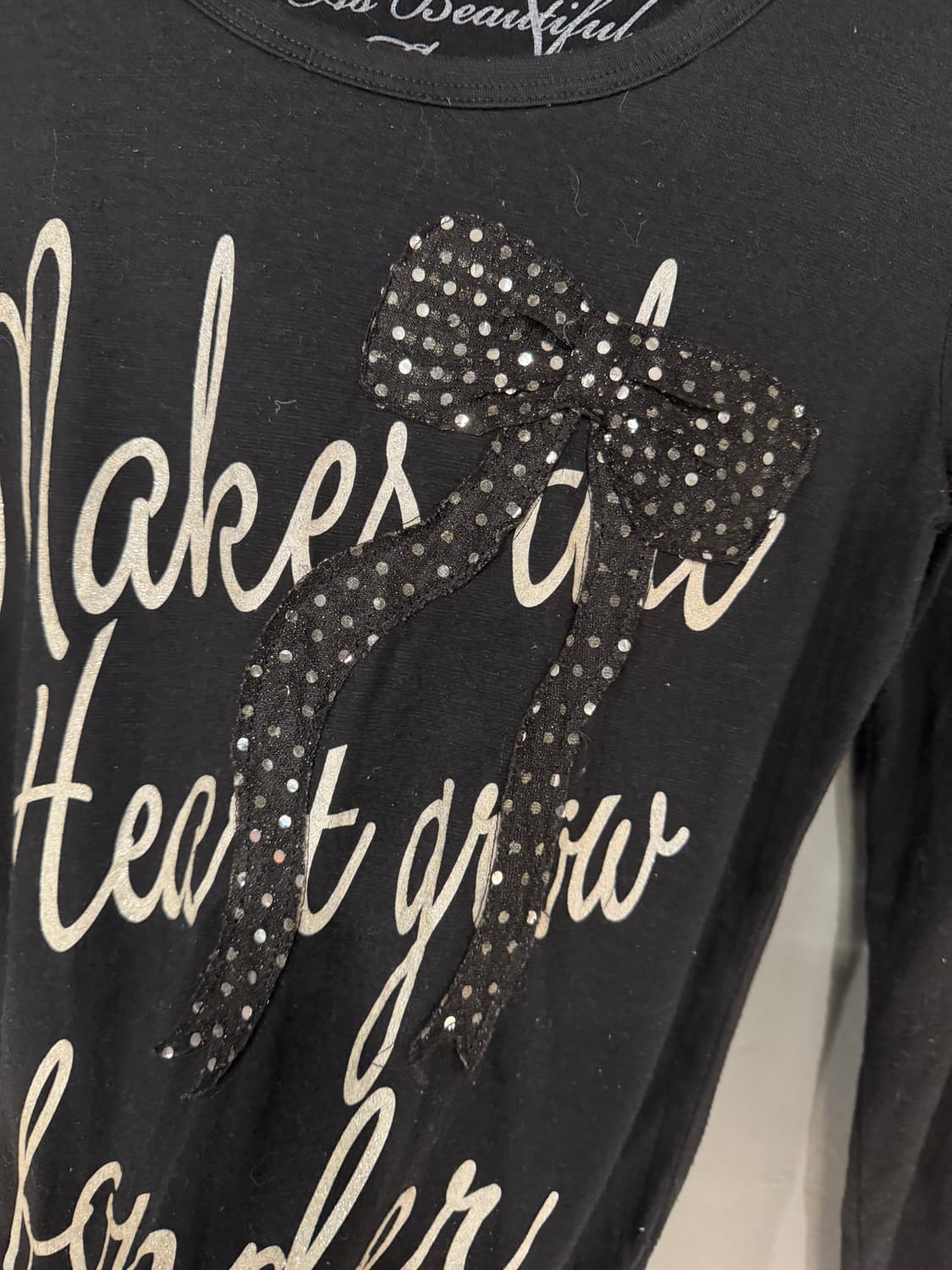 ribbon point lettering long sleeve 상품이미지9