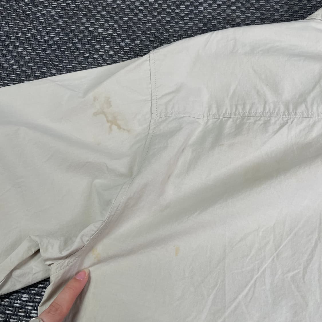  키뮤어 연베이지 바스락 반팔 셔츠 L 상품이미지8