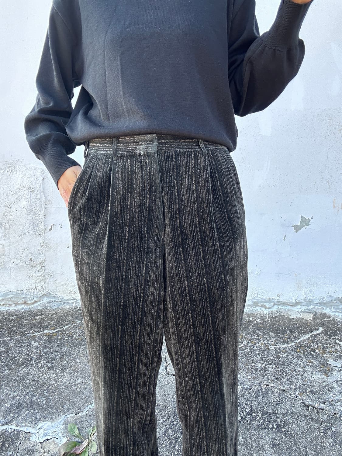 80~90’s 빈티지 벨벳 무드 팬츠🖤 상품이미지5