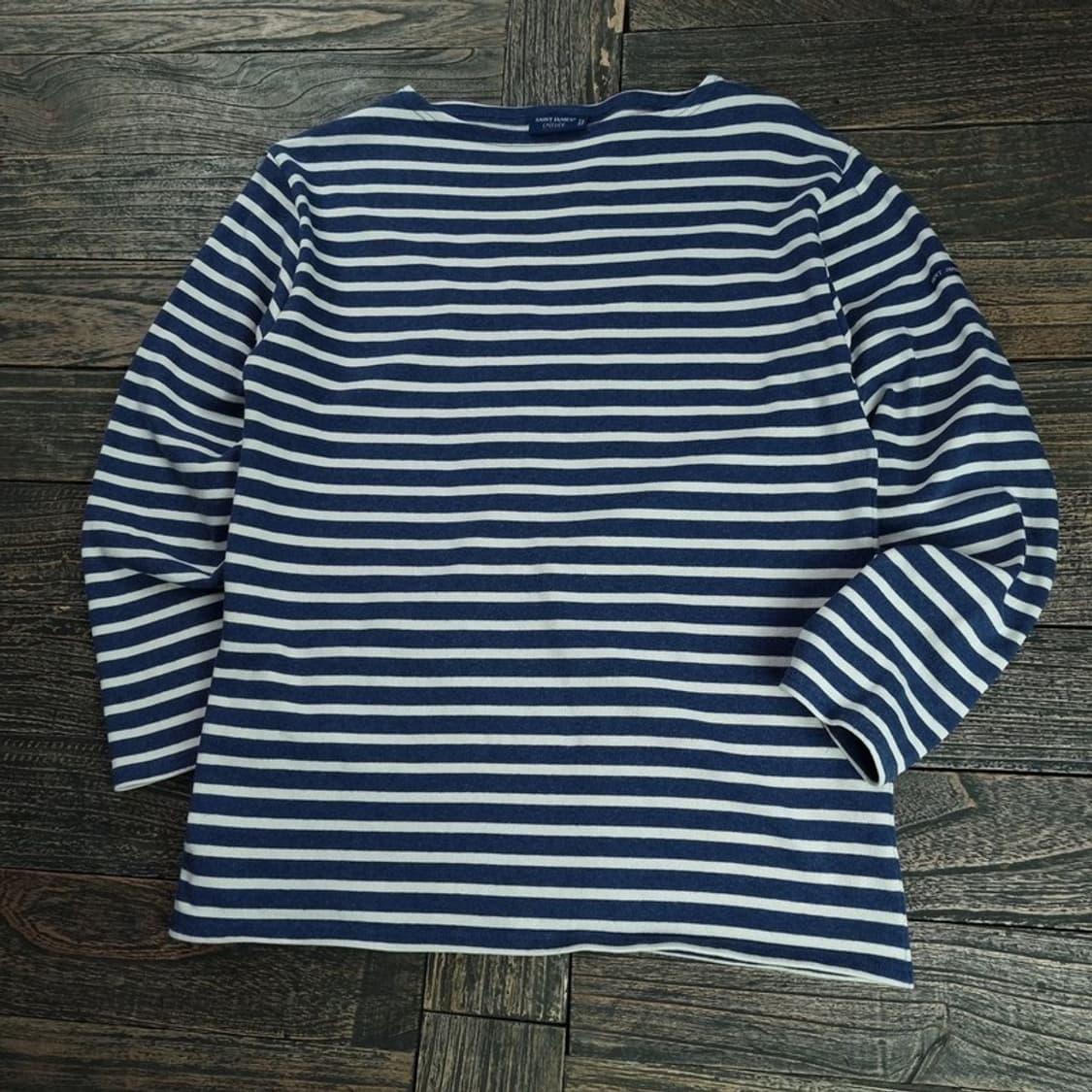 세인트제임스 스트라이프 보트넥 루즈핏 롱슬리브 긴팔티 M18927 상품이미지1