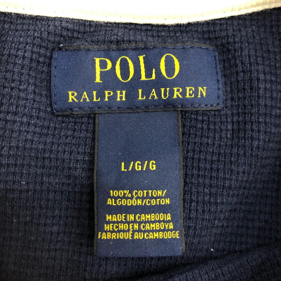 폴로 랄프로렌 네이비 와플 롱슬리브 티셔츠 상품이미지4