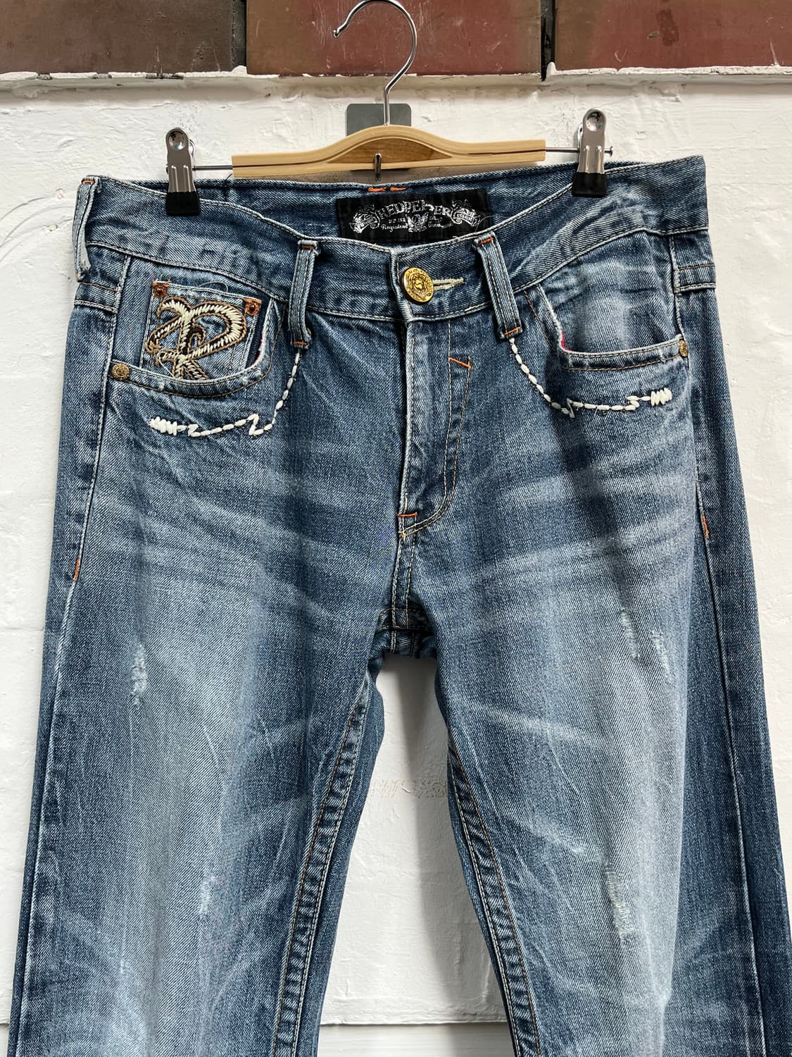 Red Pepper Jean Japan  백 패치 워싱 데님팬츠 W32 상품이미지3