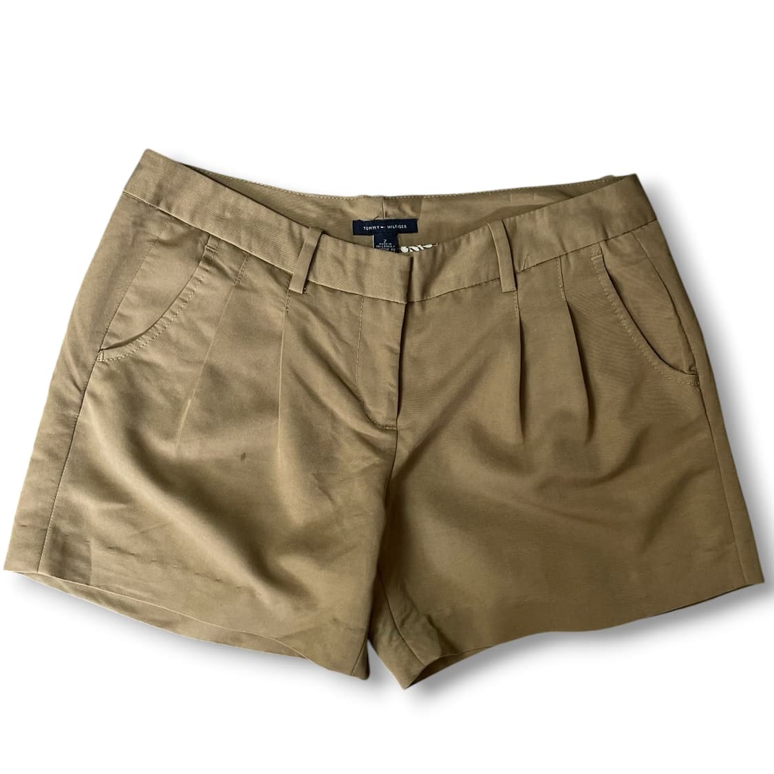 타미힐피거 베이지 핀턱 쇼츠 팬츠 S 상품이미지1