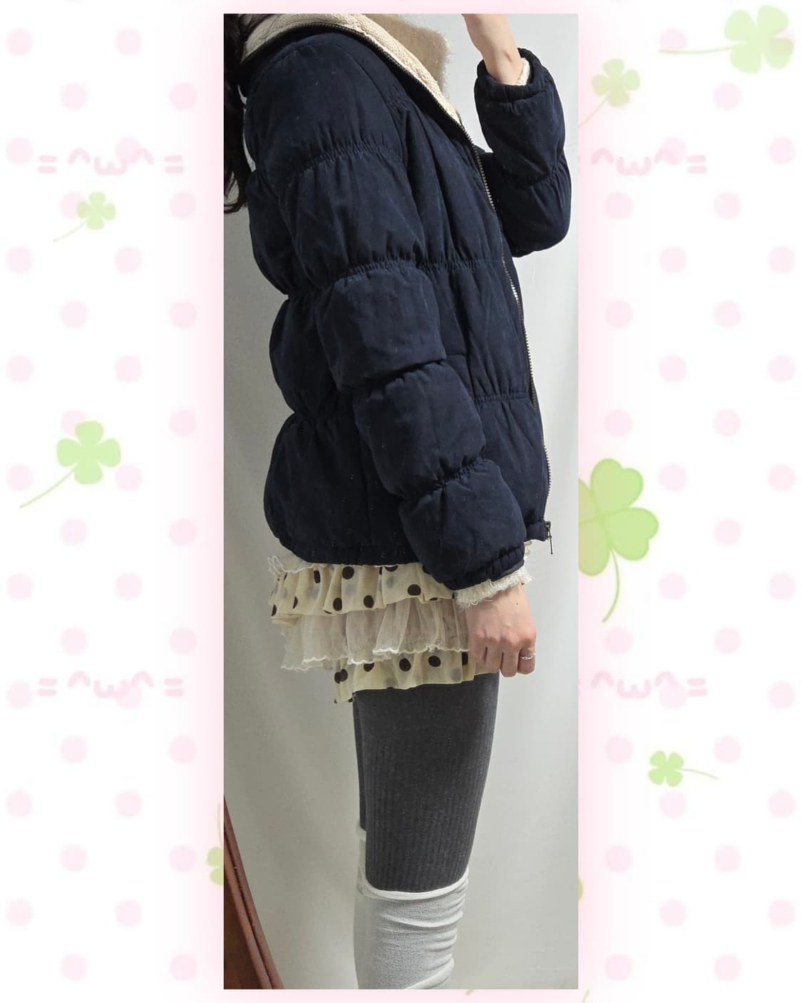 네이비 모리걸 패딩 상품이미지3