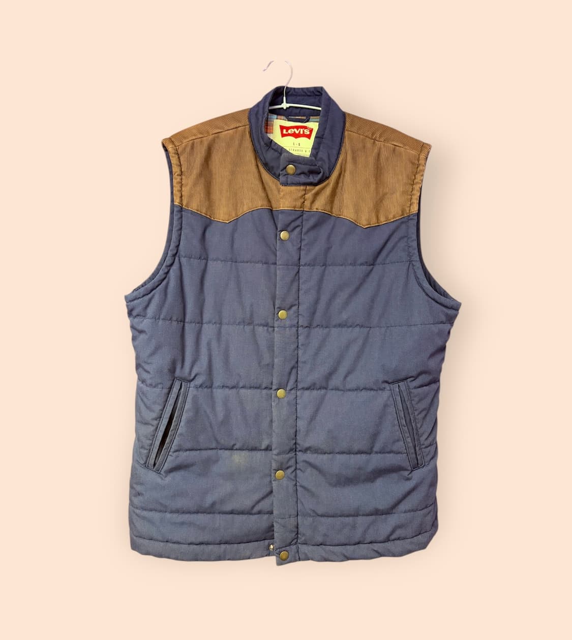 리바이스 네이비 코듀로이 패딩 조끼 상품이미지3