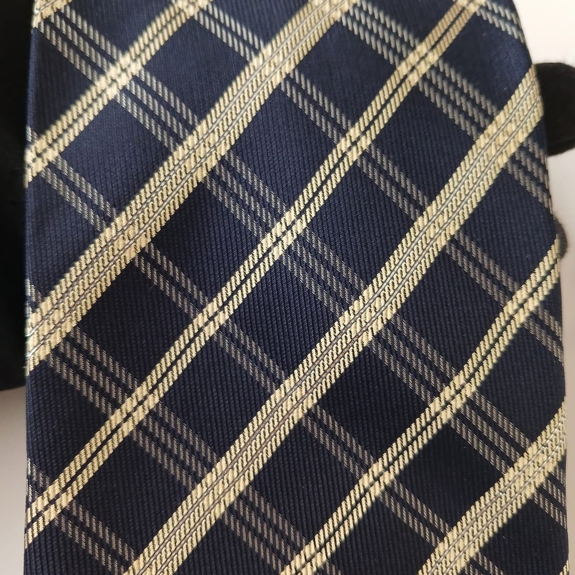 아쿠아스큐텀 실크 클래식 체크 넥타이 9.4cm A+등급 A18866
 상품이미지6