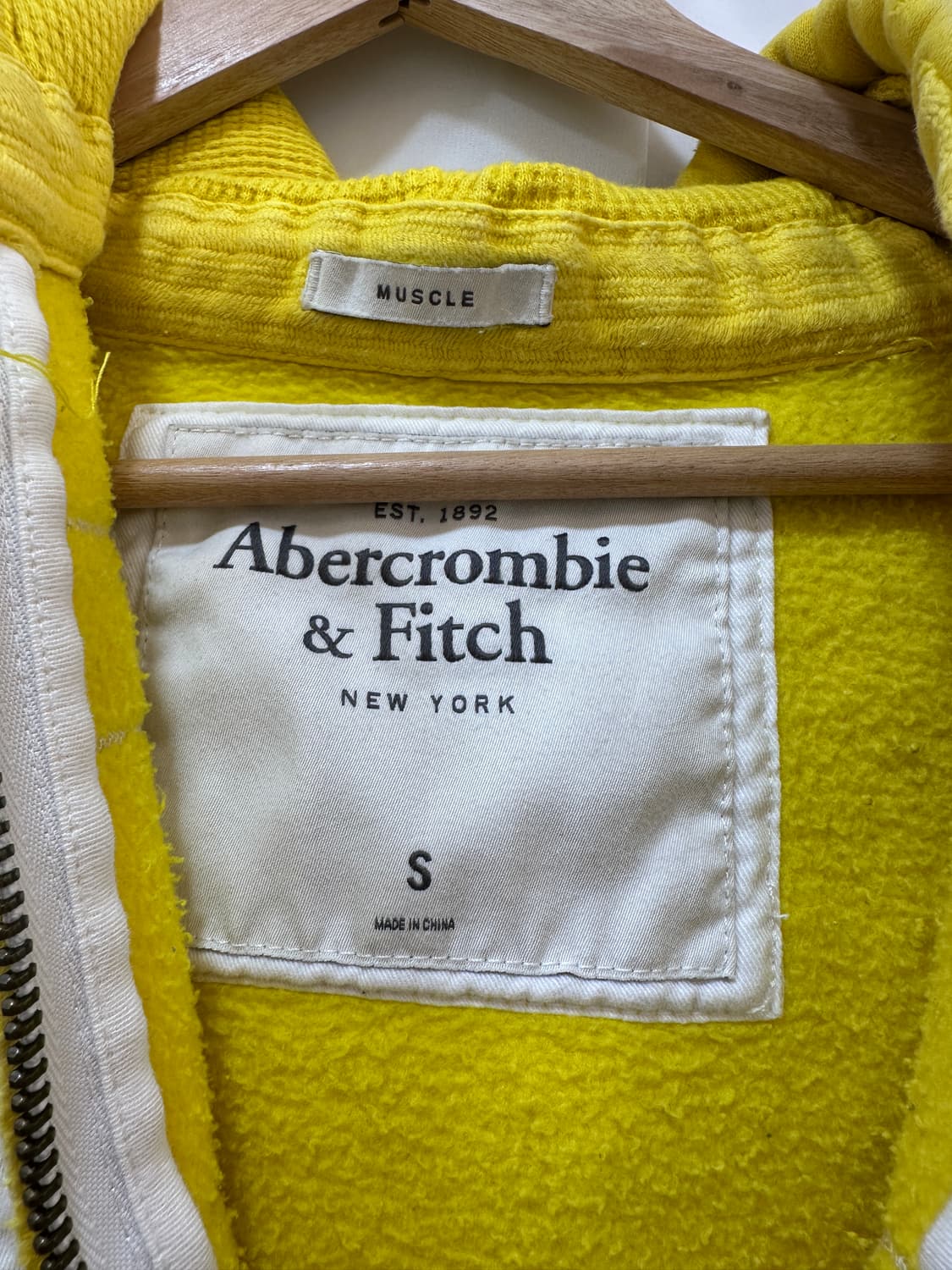 아베크롬비 옐로우 빈티지 후드집업 상품이미지2