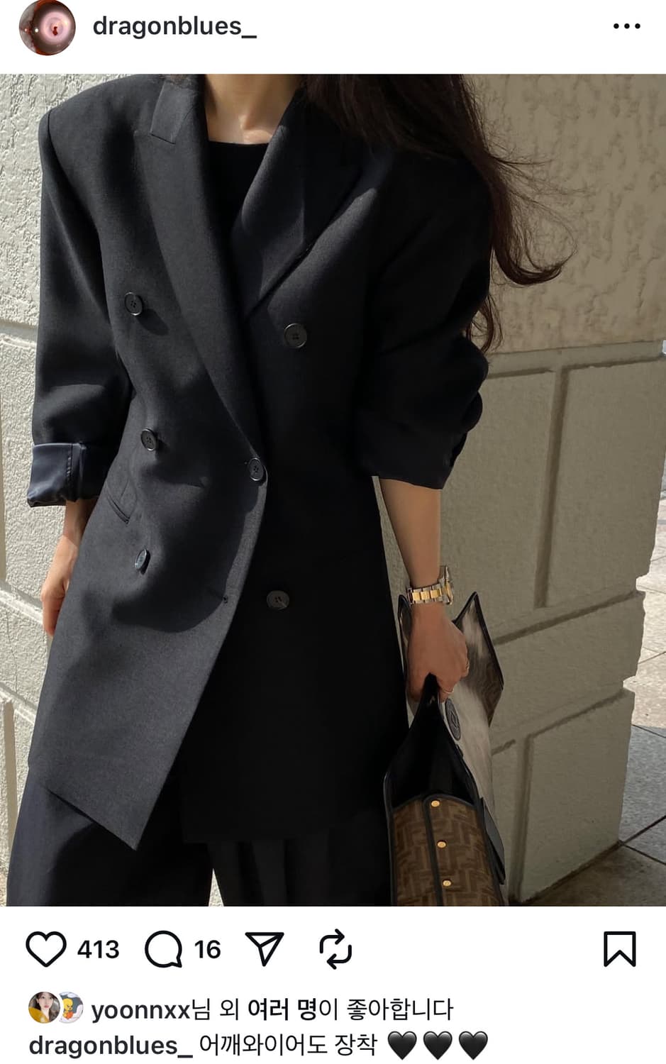 드래곤블루스 블랙 더블 블레이저 1 새상품 상품이미지3