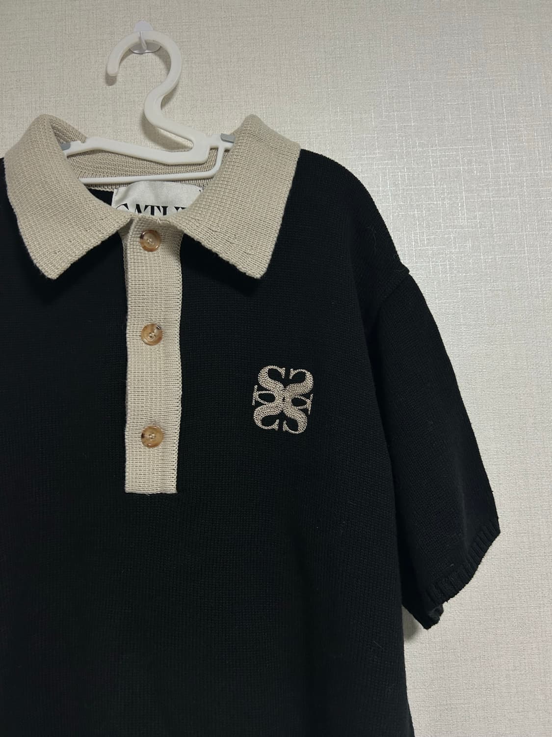 세터 나폴리 소프트 코튼 폴로 니트 리조트 반팔 피케 카라 니트 블랙 M 상품이미지9