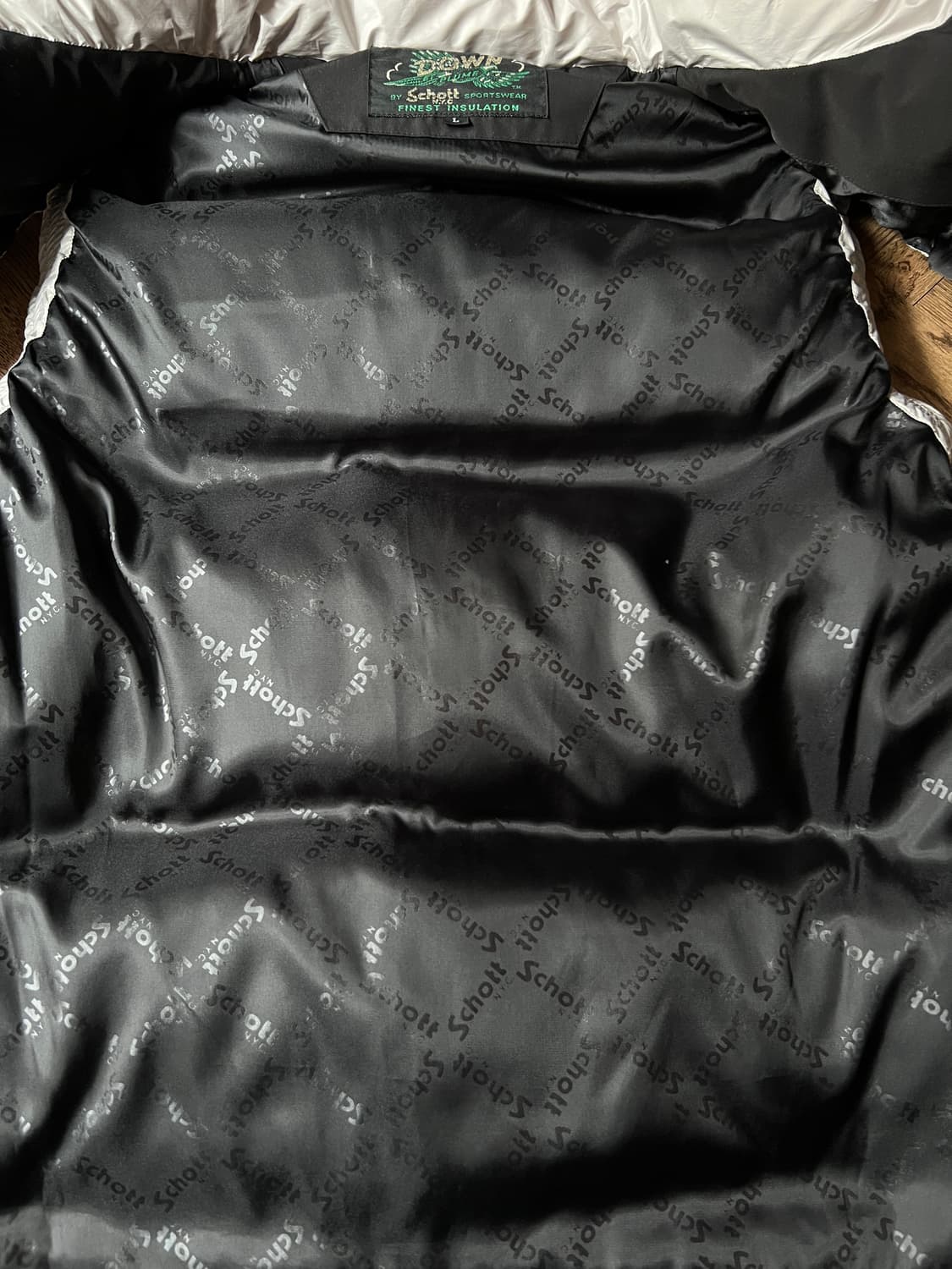 [L]SCHOTT DOWN 쇼트 헤리티지 다운 베스트 상품이미지6