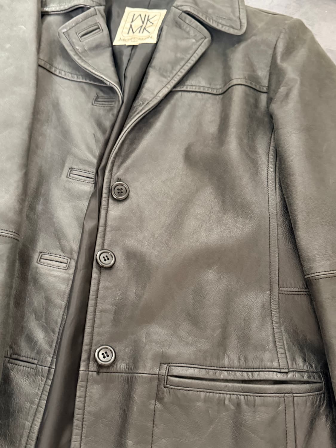 가죽롱자켓 마지막사진 착샷확인🖤 상품이미지2