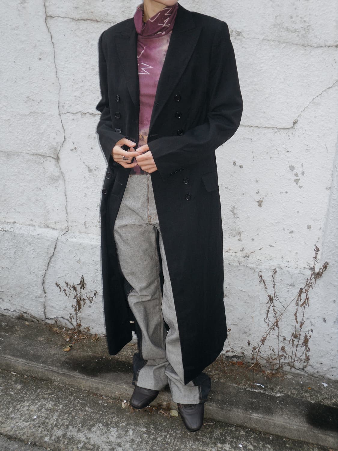 90s 돌체앤가바나 핀스트라이프 롱코트 상품이미지2