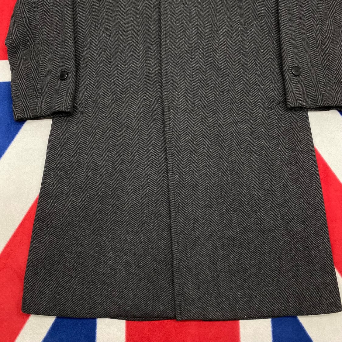 유니클로 헤링본 롱코트 M 실측 L  상품이미지4