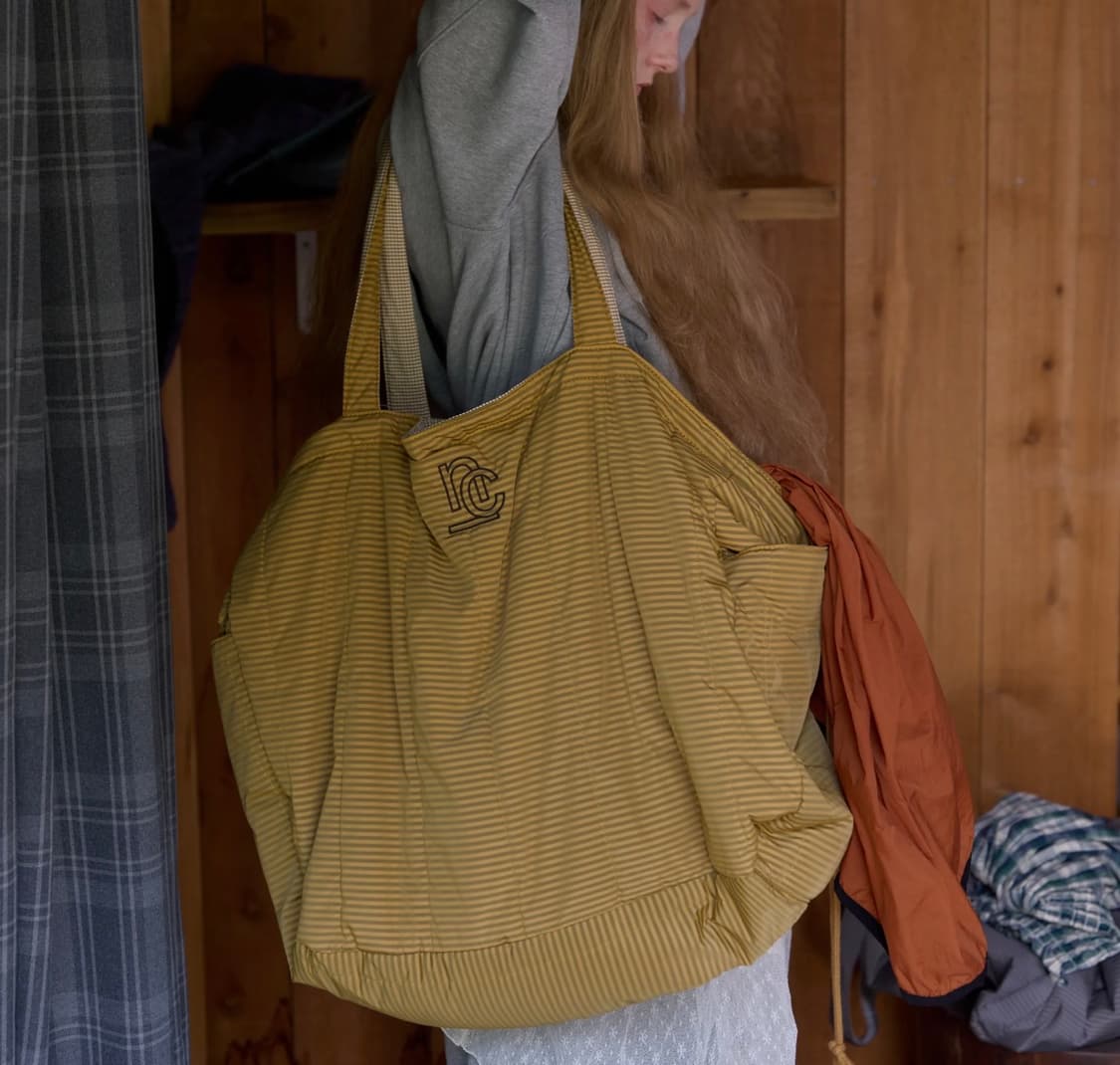 255. Two-way Quilting Big Bag _ Mustard 상품이미지1