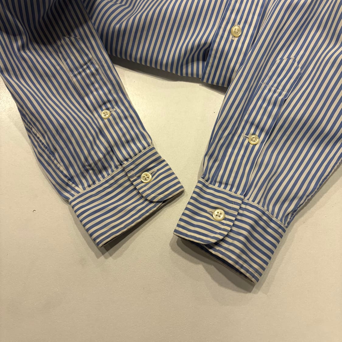 [M] 폴로 랄프로렌 커스텀핏 스트라이프 셔츠 블루 D5 상품이미지7