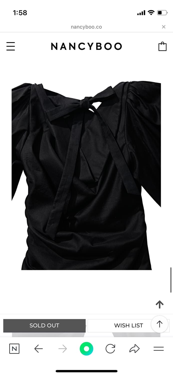 낸시부 볼륨 퍼프 슬리브 드레스 상품이미지5