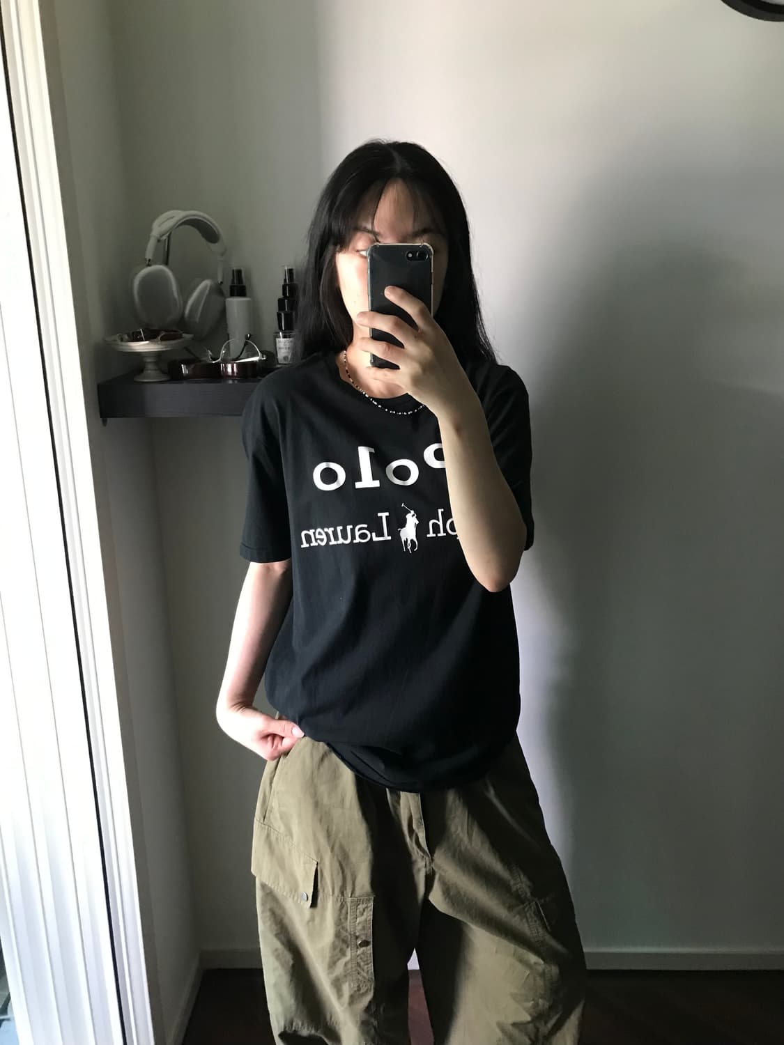폴로 랄프로렌 중앙 스펠아웃 블랙 반팔티 상품이미지2