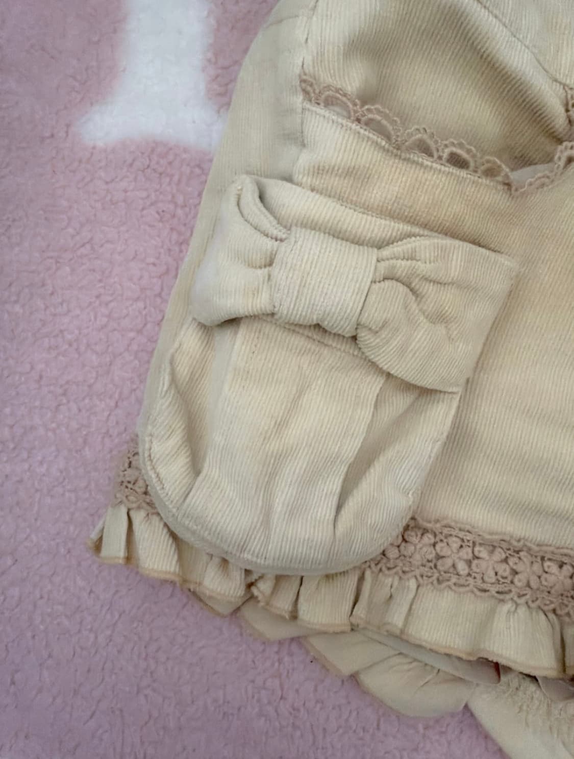 리즈리사 고전 히메갸루 폼폼 퍼 레이스 팬츠 큐롯 라떼갸루 히메카지 상품이미지3