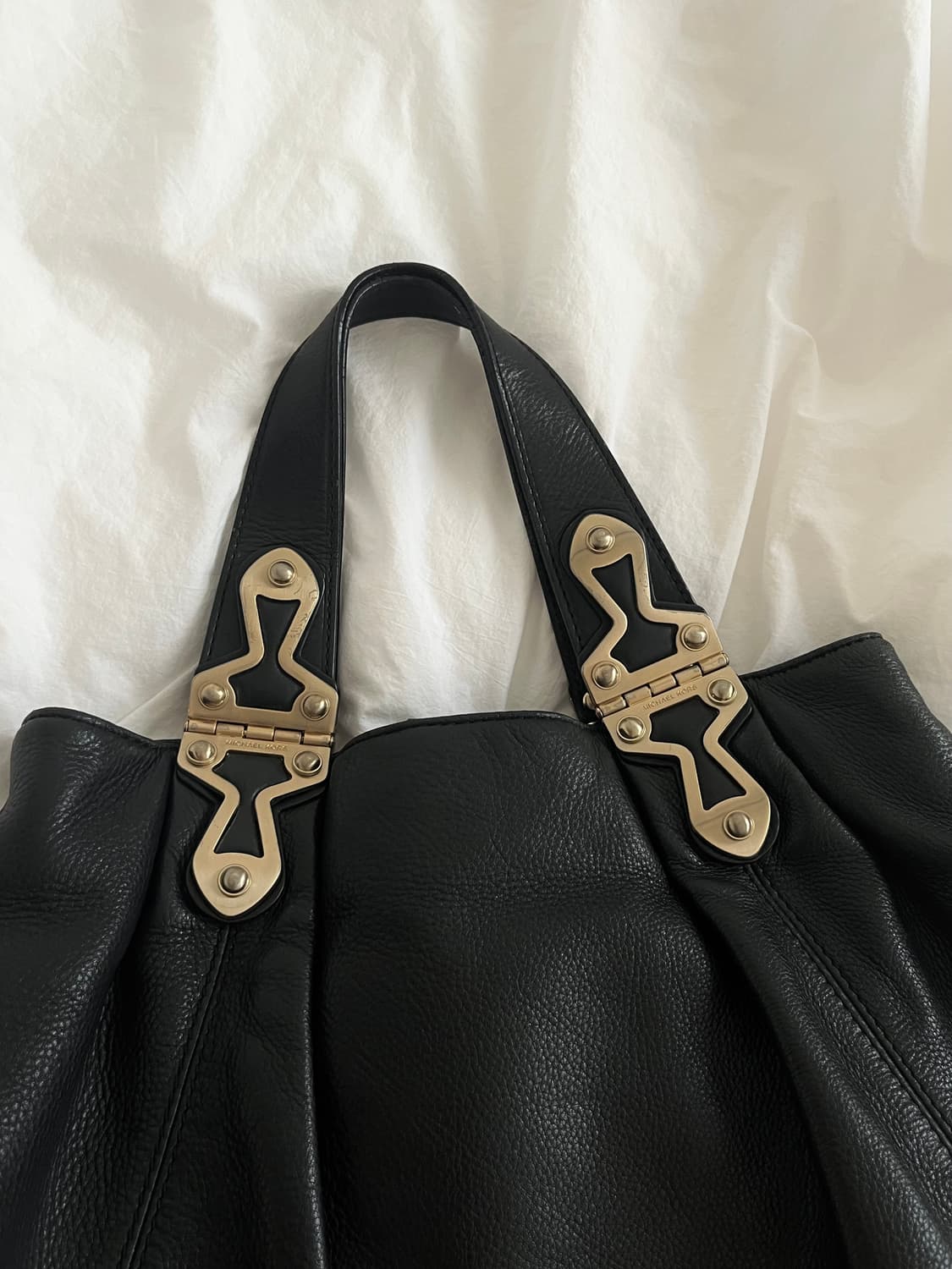Michael Kors Black Leather Tote bag 상품이미지3