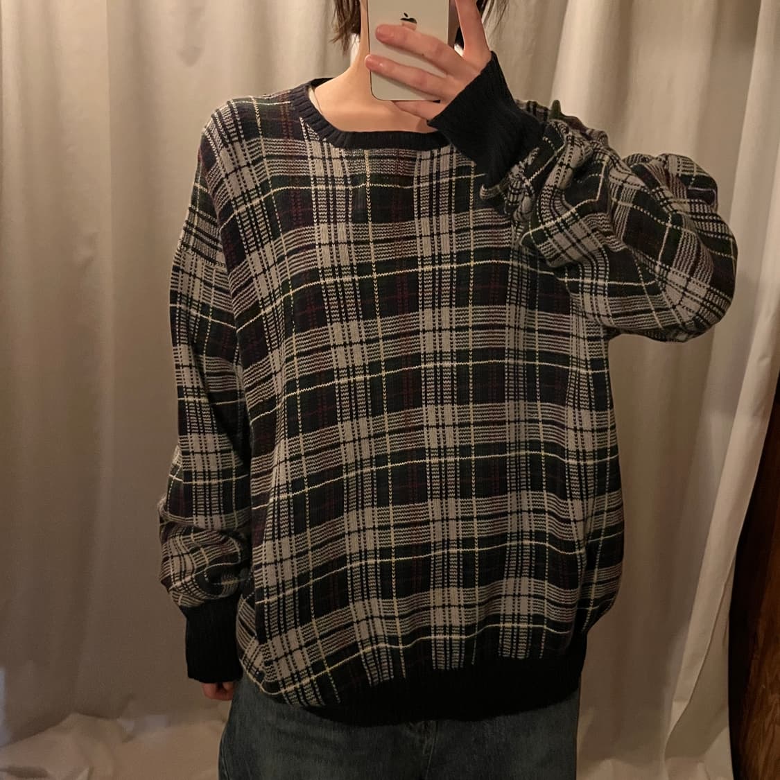 폴로 골프 체크 라운드니트 상품이미지2