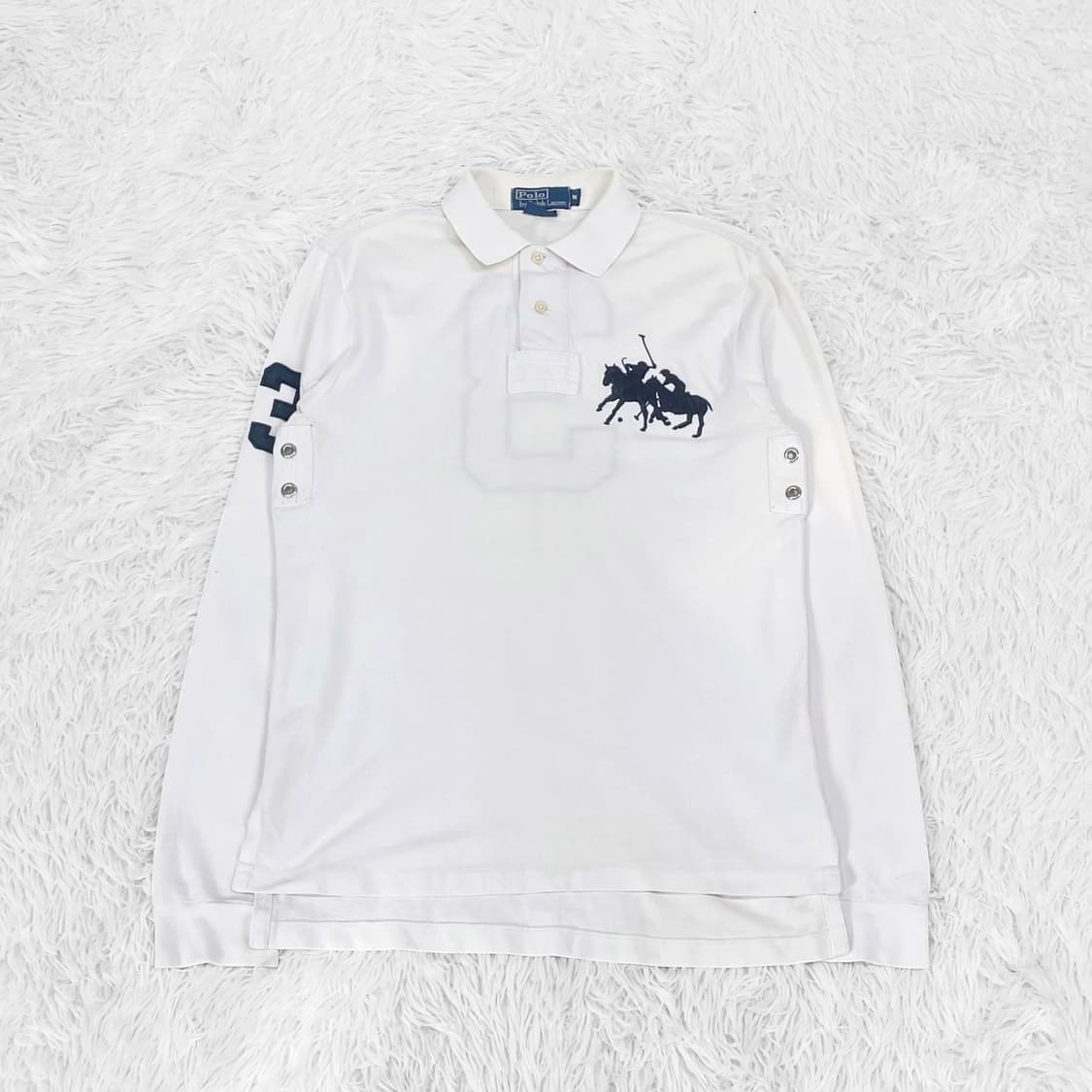 폴로 랄프로렌 빅포니 긴팔 카라티 화이트 상품이미지2