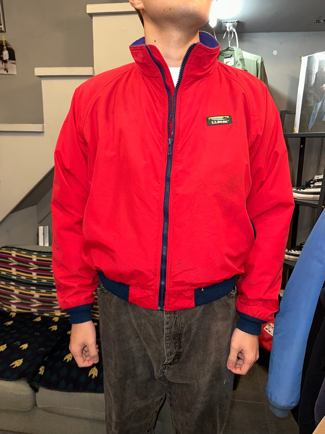 90’s LL Bean USA lining  warm up jacket  상품이미지1