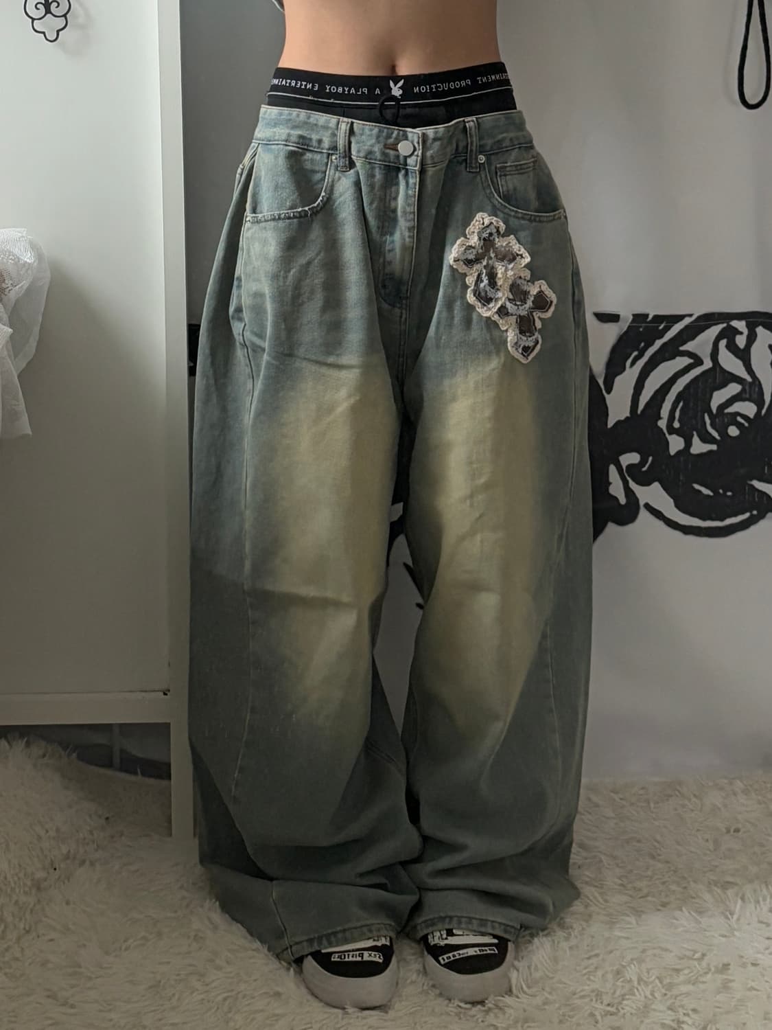 • hurtmade denim cross patch loose fit p 상품이미지4