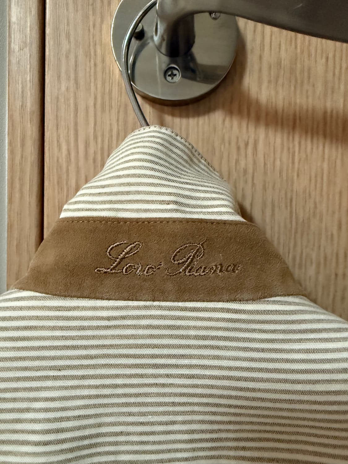 로로피아나(Loro Piana) 린넨 코튼 혼방 스트라이프 사파리 재킷 상품이미지5