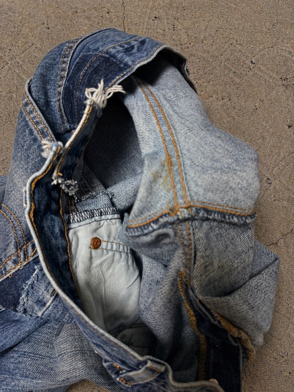 OLDPARK BAGGY JEANS, BLUE L 상품이미지8