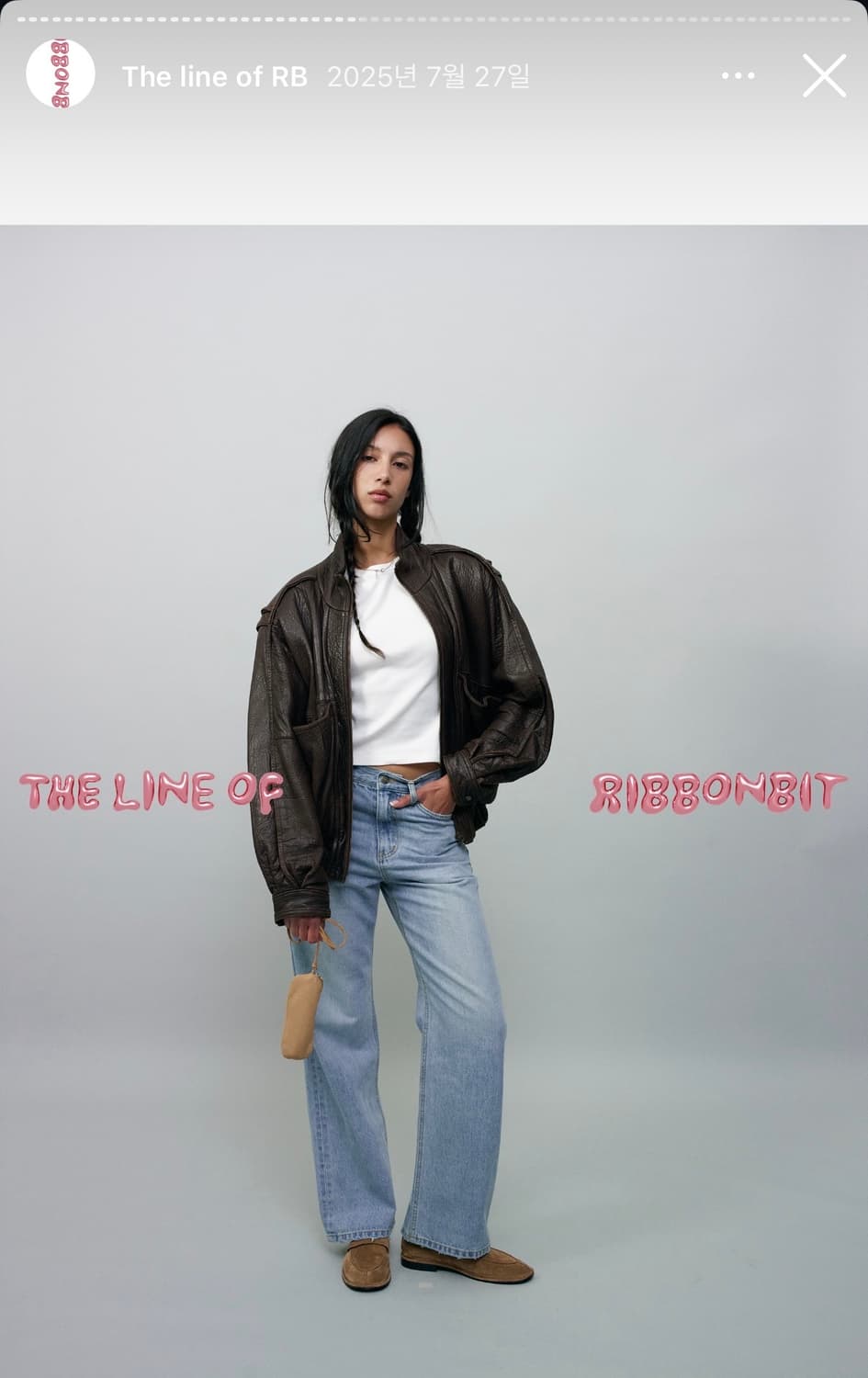 리본빛 모노 데님 스몰 미착용 새상품 상품이미지1