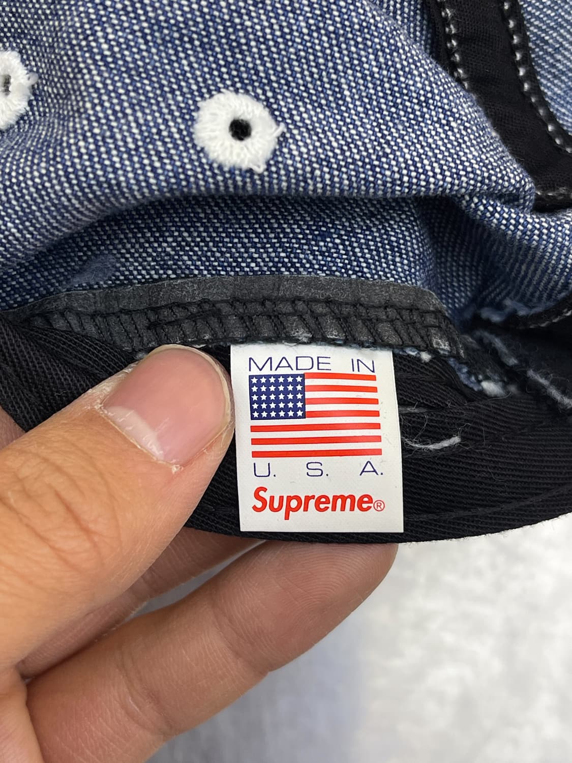 슈프림 18ss 박스로고 데님 캠프 캡 상품이미지5